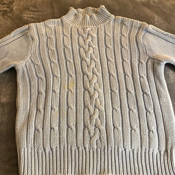 Old Navy Blue Cable Knit Sweater - Picture 2 of 4